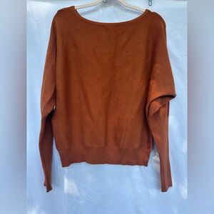 Rust Brown Knit Sweater Medium